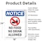 Signmission No Food No Drink Allowed, 18 in W x Rectangle, Aluminum OS-2PACK-NS-A-1824-V-14565 - alternate 2
